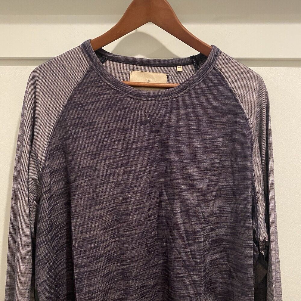 7 Diamonds Shirt Men 2XL Blue Grey Long Sleeve Baseball Tee‎